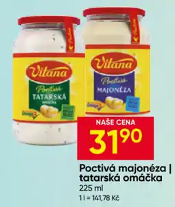 Hruška Vitana poctivá majonéza | tatarská omáčka nabídka