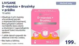 Benu Livsane d-manóza + brusinky v prášku nabídka