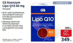 Benu Gs koenzym lipo q10 nabídka