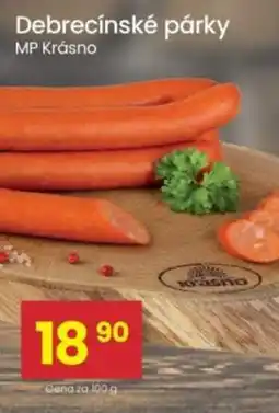 Kubík potraviny MP Krásno debrecínské párky nabídka