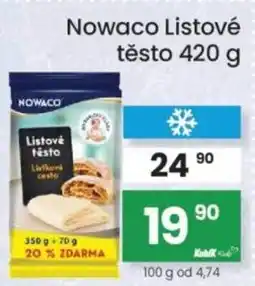 Kubík potraviny Nowaco listové těsto nabídka