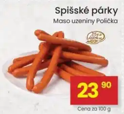 Kubík potraviny Polička spišské párky nabídka