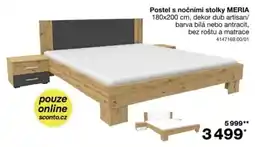 Sconto Meria postel s nočními stolky nabídka