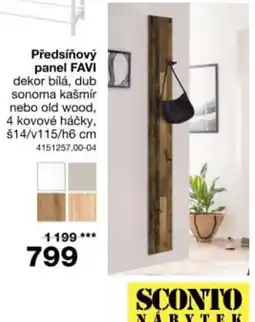 Sconto Favi předsíňový panel nabídka