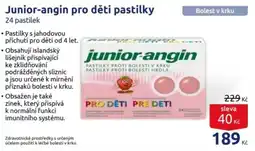 Benu Junior-angin pro děti pastilky nabídka