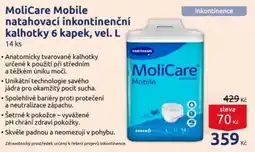 Benu Molicare mobile natahovací inkontinenční kalhotky 6 kapek nabídka