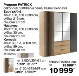 Sconto Patrick šatní skříňe nabídka