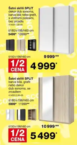 Sconto Split šatní skříň nabídka