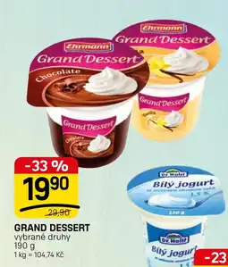 Flop Ehrmann grand dessert nabídka
