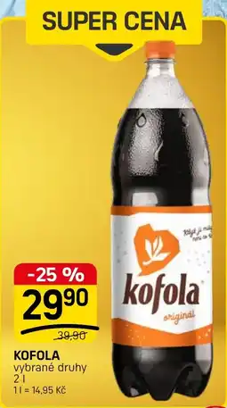 Flop Kofola vybrané druhy nabídka