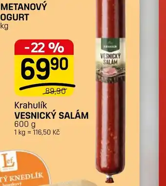 Flop Krahulík vesnický salám nabídka