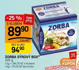 Flop Zorba sýrový box* nabídka