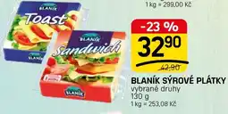 Flop Blaník sýrové plátky nabídka