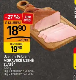 Flop Uzeniny Příbram Moravské uzené zlaté* nabídka