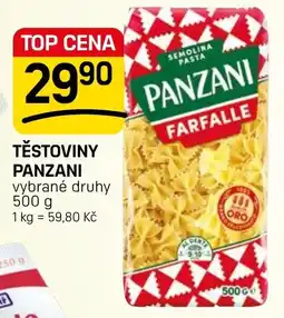 Flop Panzani těstoviny nabídka