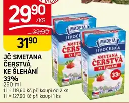 Flop Madeta Jc smetana čerstvá ke šlehání 33% nabídka