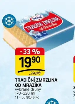 Flop Prima tradiční zmrzlina nabídka