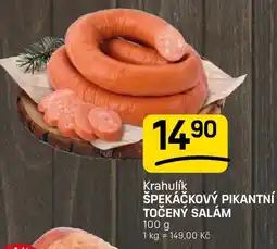 Flop Krahlík špekáčkový pikantní točený salám nabídka