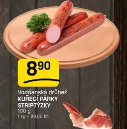 Flop Vodňanská drůbež kuřecí párky striptýzky nabídka