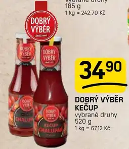 Flop Dobrý výběr kečup nabídka