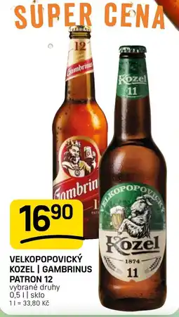 Flop Velkopopovický Kozel | Gambrinus Patron 12 nabídka