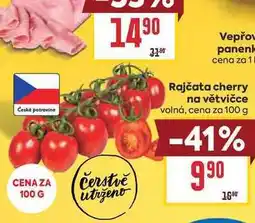 Billa Rajčata cherry na větvičce volná, cena za nabídka