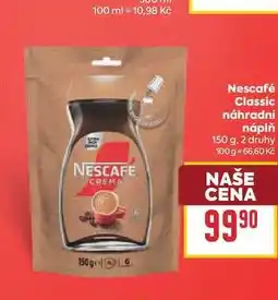 Billa Nescafé Classic náhradní náplň nabídka