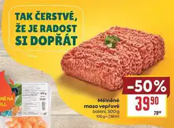 Billa Mělněné maso vepřové balení nabídka