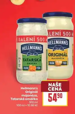 Billa Hellmann's Originál majonéza, Tatarská omáčka nabídka