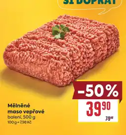 Billa Mělněné maso vepřové balení nabídka