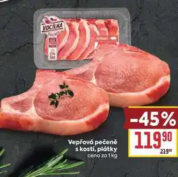 Billa Vepřová pečeně s kostí, plátky cena za nabídka