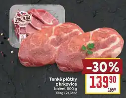 Billa Tenké plátky z krkovice baleni nabídka