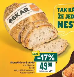 Billa Slunečnicový chléb z naší pece nabídka