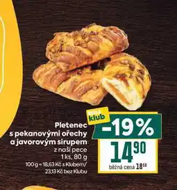 Billa Pletenec s pekanovými ořechy a javorovým sirupem z naší pece 1ks nabídka