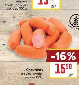 Billa Špekáčky z pultu lahůdek cena za nabídka