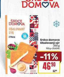 Billa Srdce domova Obalovaný sýr nabídka