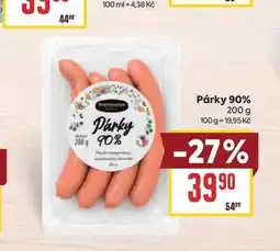 Billa Párky 90% nabídka