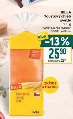 Billa BILLA Toustový chléb světlý nabídka