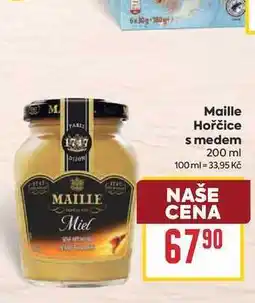 Billa Maille Hořčice s medem nabídka