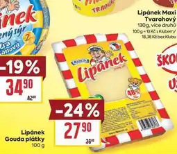 Billa Lipánek Gouda plátky nabídka
