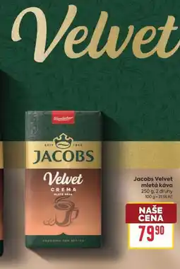 Billa Jacobs Velvet mletá káva nabídka