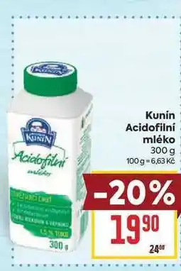Billa Kunín Acidofilní mléko nabídka