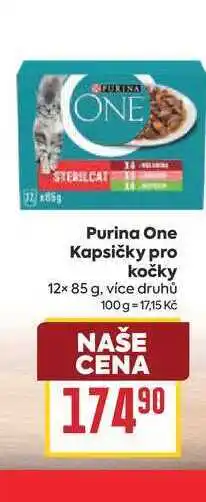 Billa Purina One Kapsičky pro kočky 12× 85 g nabídka