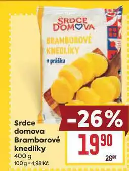 Billa Srdce domova Bramborové knedlíky nabídka