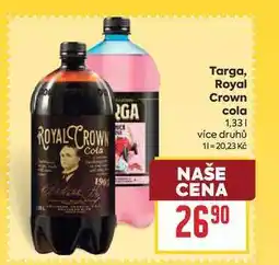 Billa Targa, Royal Crown cola nabídka