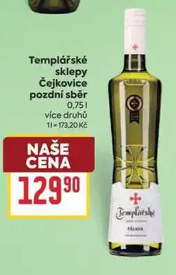 Billa Templářské sklepy Čejkovice pozdní sběr nabídka