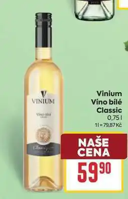 Billa Vinium Víno bílé Classic nabídka