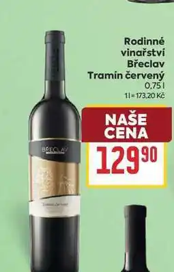 Billa Rodinné vinařství Břeclav Tramín červený nabídka