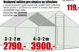 EVA Venkovní voliéra pro slepice se střechou nabídka