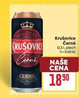 Billa Krušovice Černé 0,51, plech nabídka